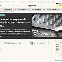 Argentina es el �nico pa�s de la regi�n donde aumenta la venta de empresas